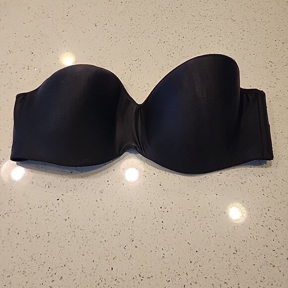 Lilyette Bra 38C Black Lined Strapless *no Straps - Picture 1 of 3